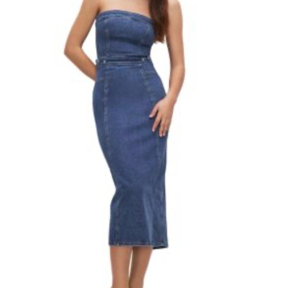Strapless Denim Dress